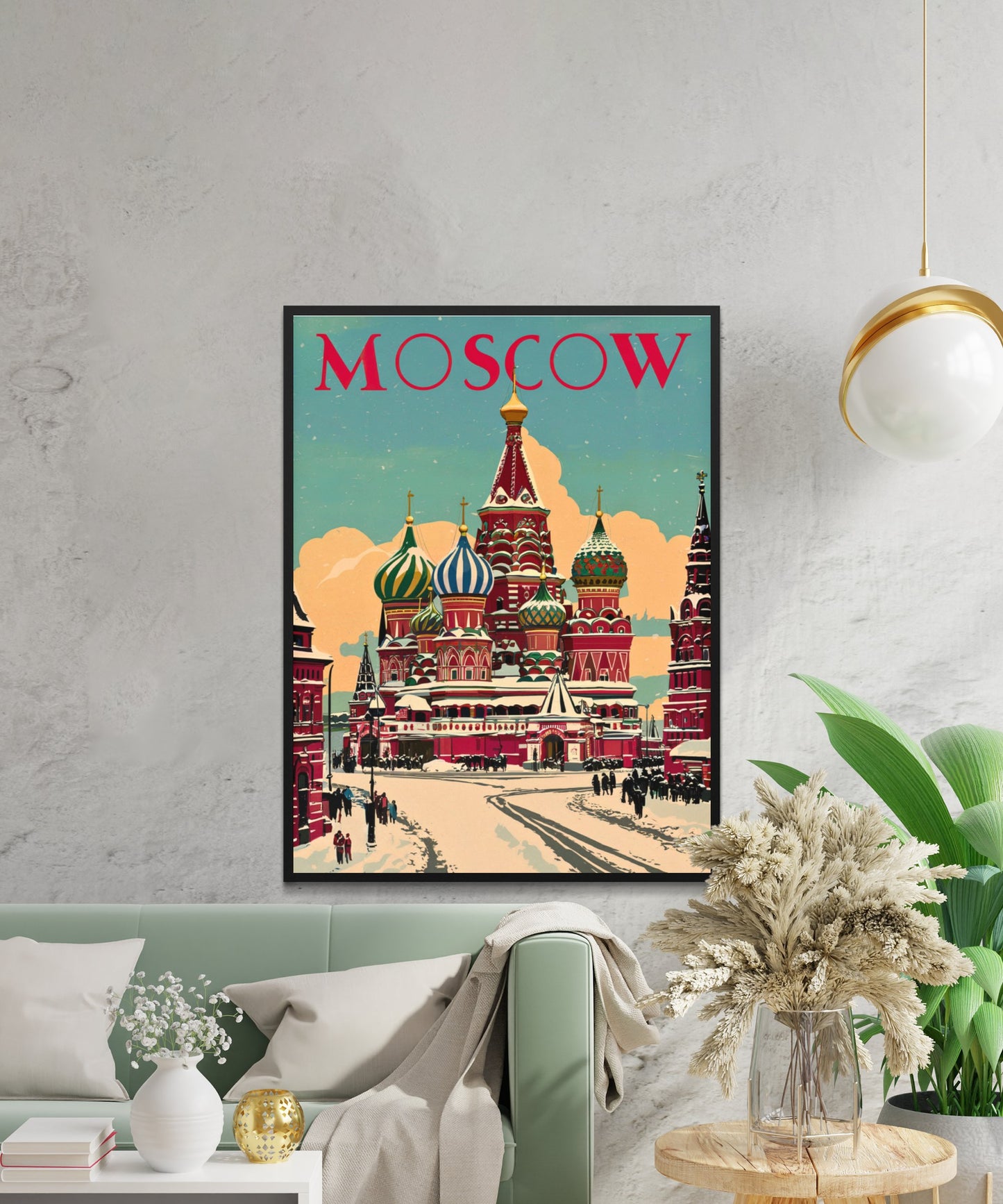 Moscow Vintage Travel Poster