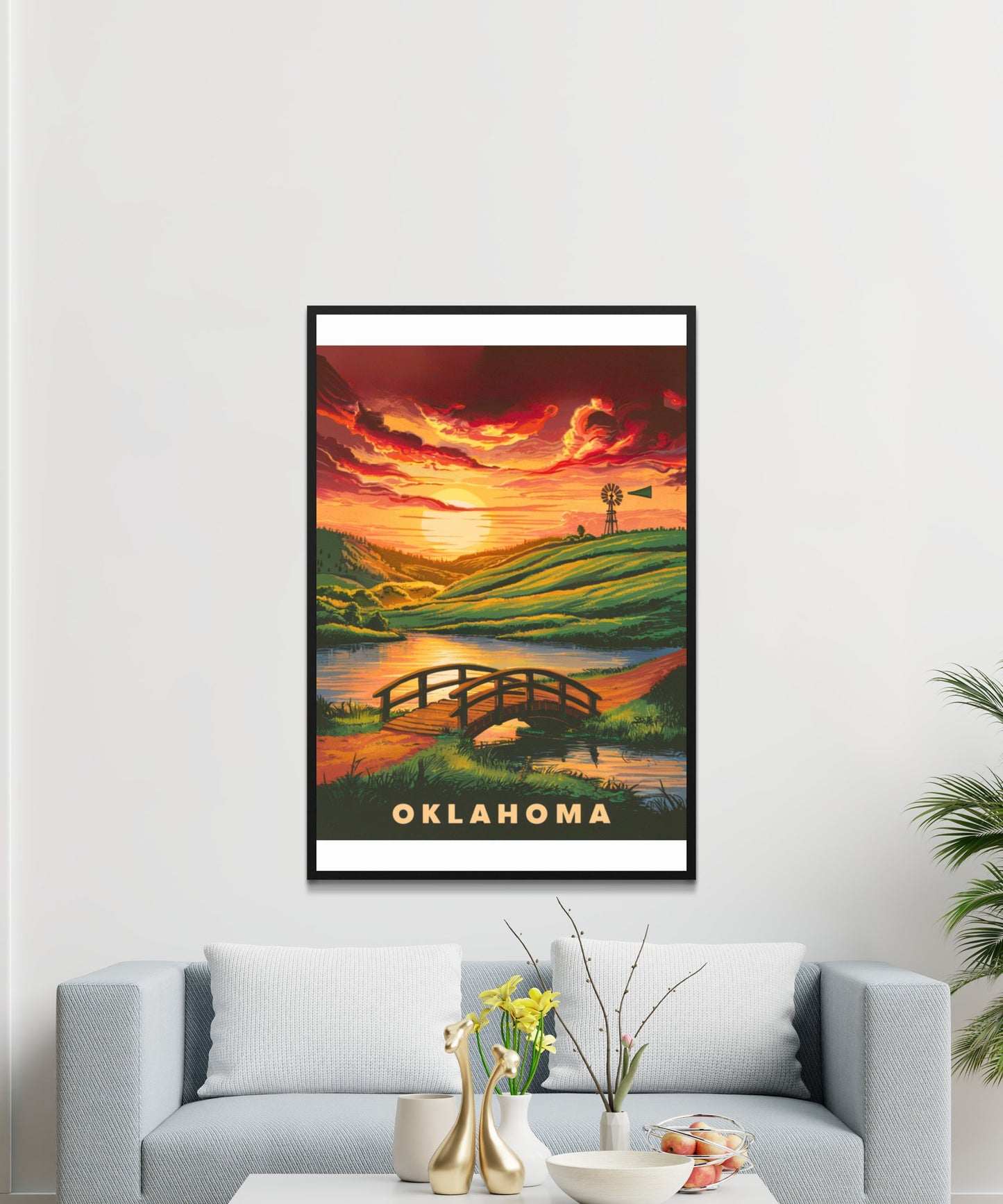 Oklahoma Vintage Travel Poster - Warm Summer