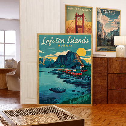 Lofoten Islands Vintage Travel Poster