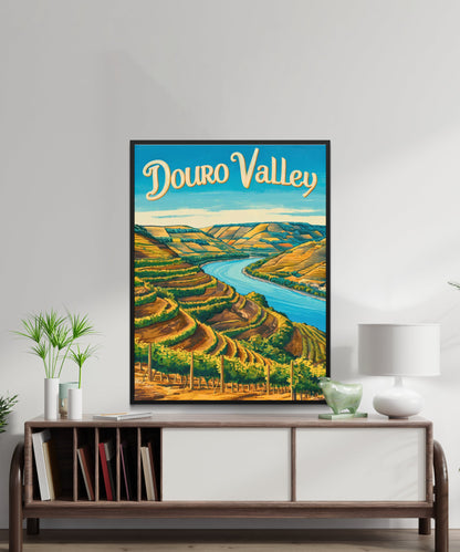 Douro Valley  Vintage Travel Poster - Portugal's Scenic Wine Route