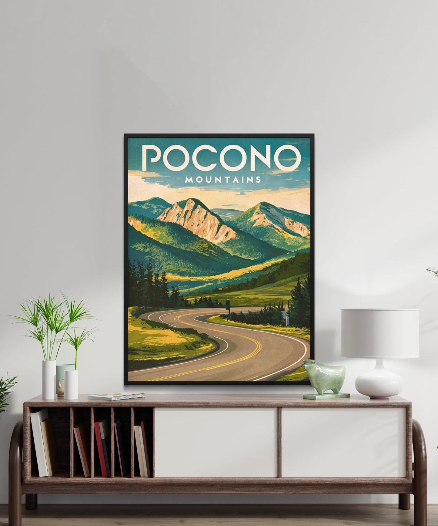 Pocono Mountains Vintage Travel Poster - Adventure Retreat