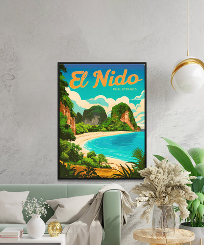 El Nido Vintage Travel Poster