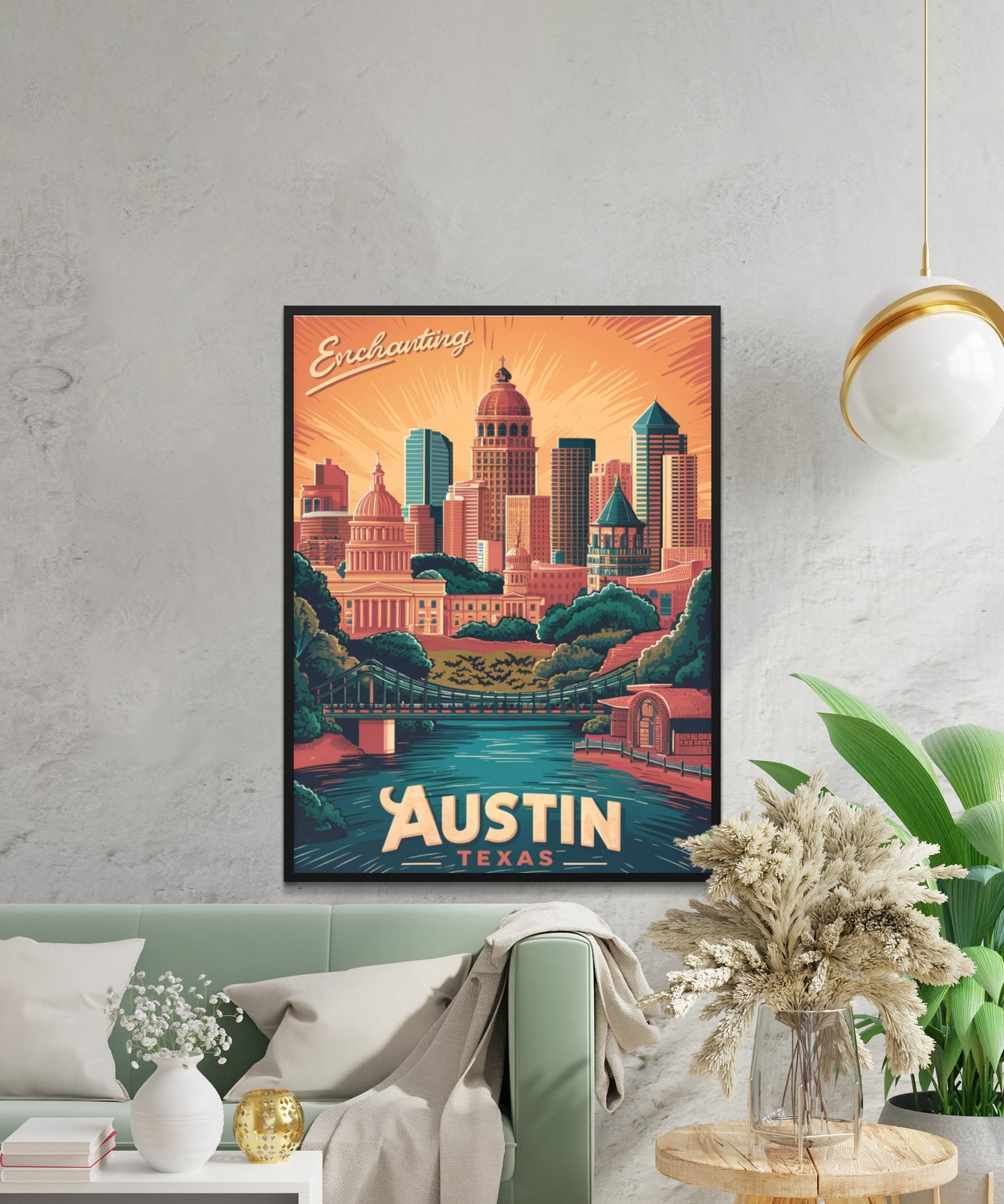 Austin Vintage Travel Poster