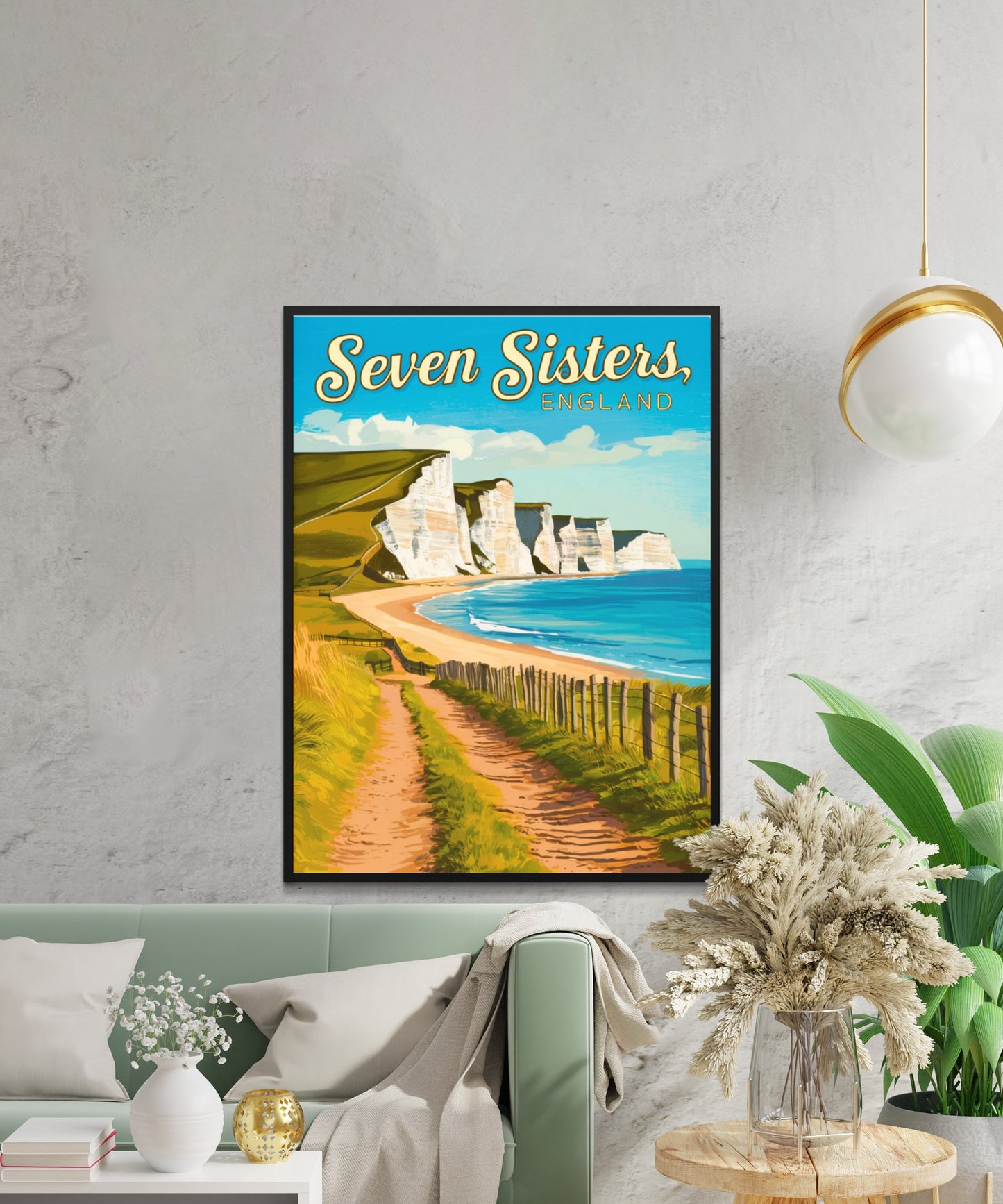 Seven Sisters Vintage Travel Poster - Scenic Bays