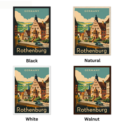 Rothenburg Vintage Travel Poster - Enchanting German Village