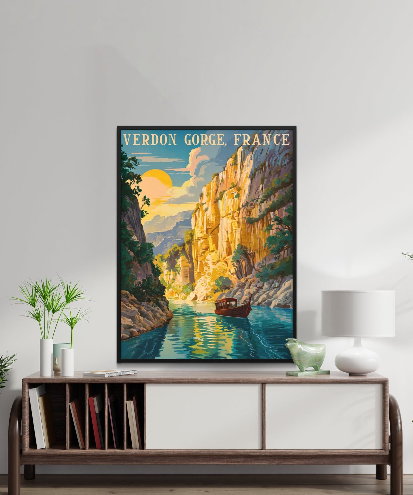 Verdon Gorge Vintage Travel Poster - Timeless French Canyon Beauty