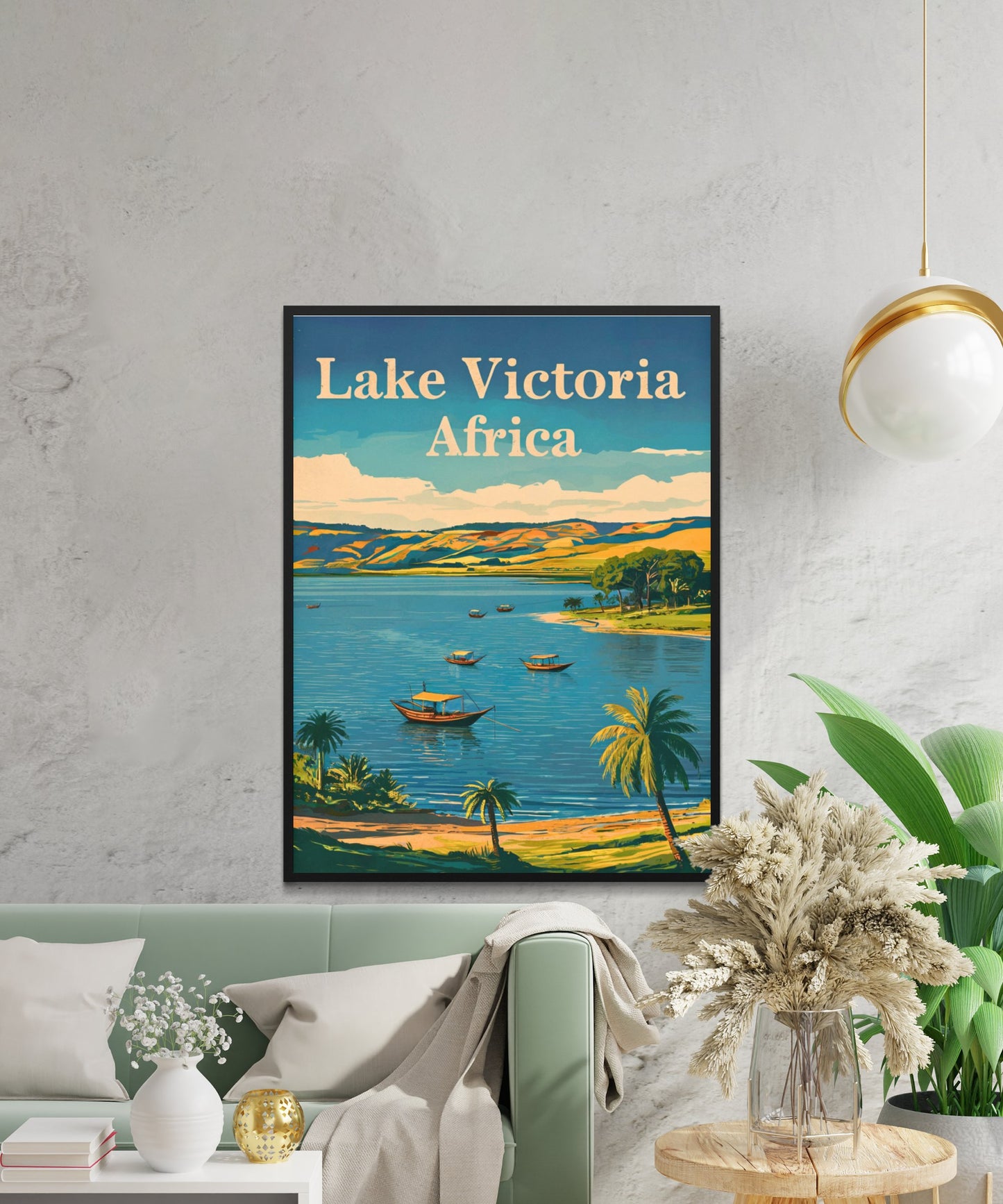 Lake Victoria Vintage Travel Poster