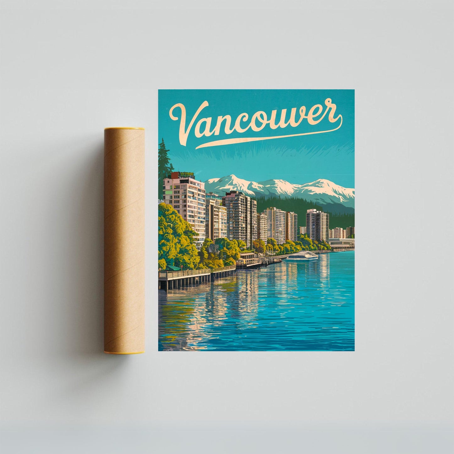 Vancouver Vintage Travel Poster