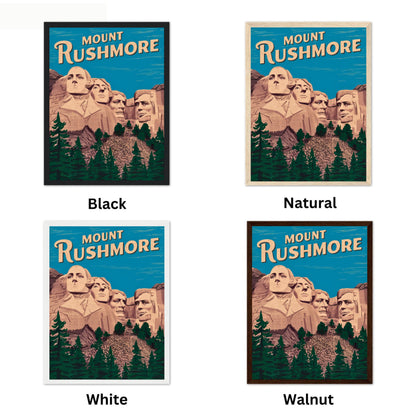 Mount Rushmore Vintage Travel Poster