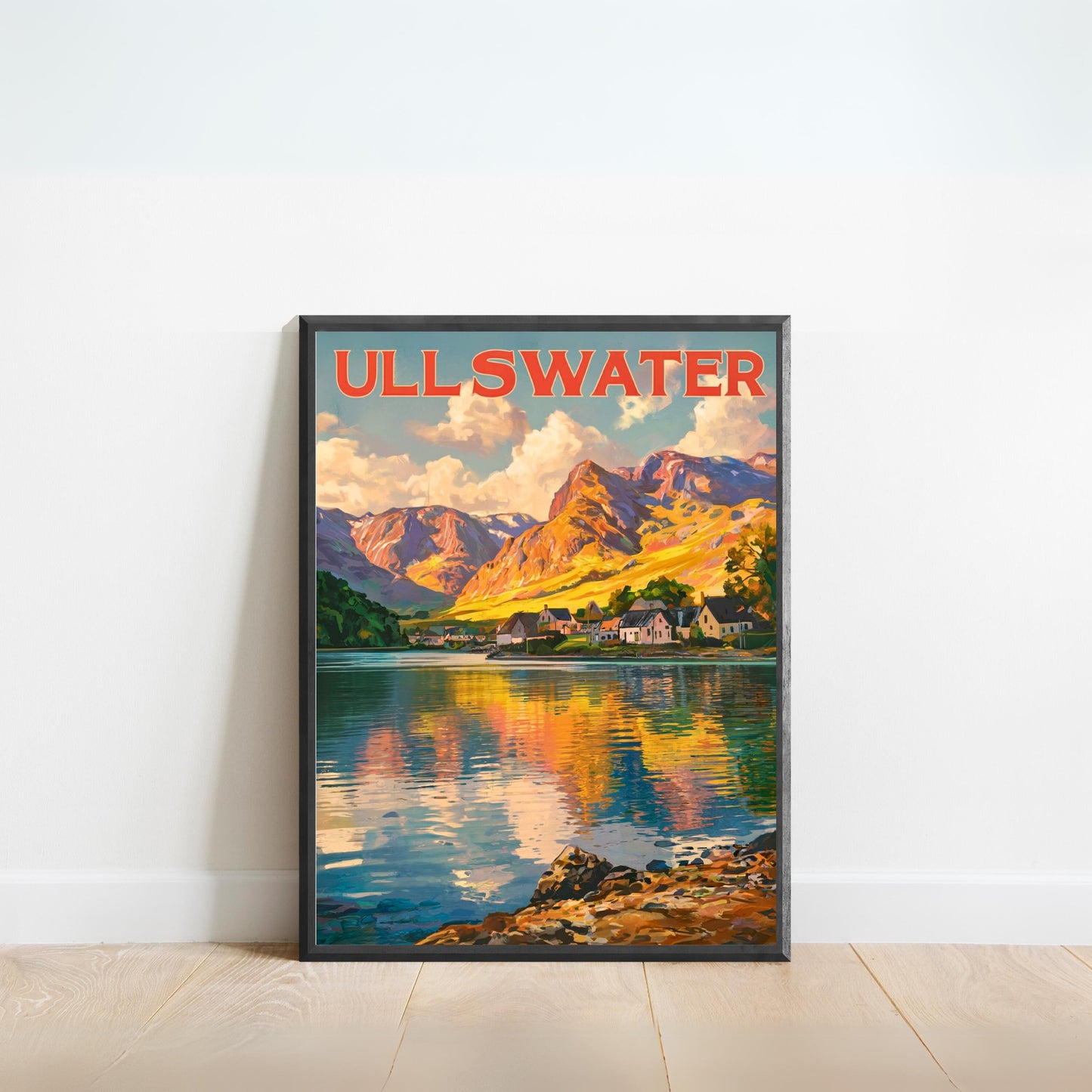 Ullswater Vintage Travel Poster - Serene Lake and Majestic Fells