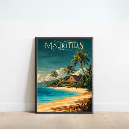 Mauritius Vintage Travel Poster