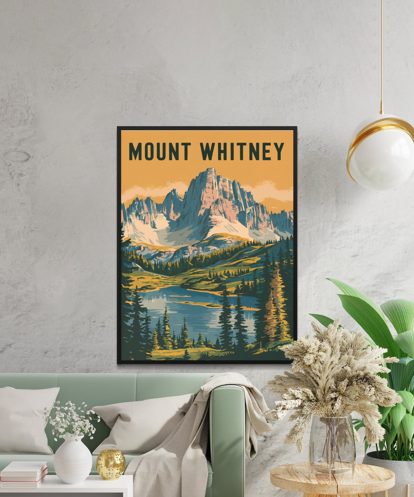 Mount Whitney Vintage Travel Poster - Timeless Sierra Nevada Beauty