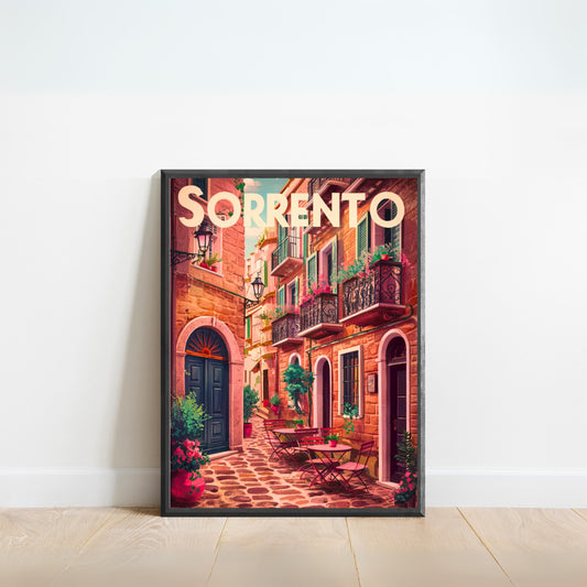 Sorrento  Vintage Travel Poster - Coastal Charm