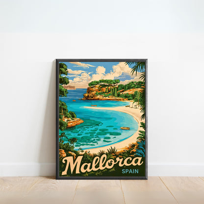 Mallorca Vintage Travel Poster - The Jewel of the Balearics