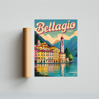 Bellagio Vintage Travel Poster