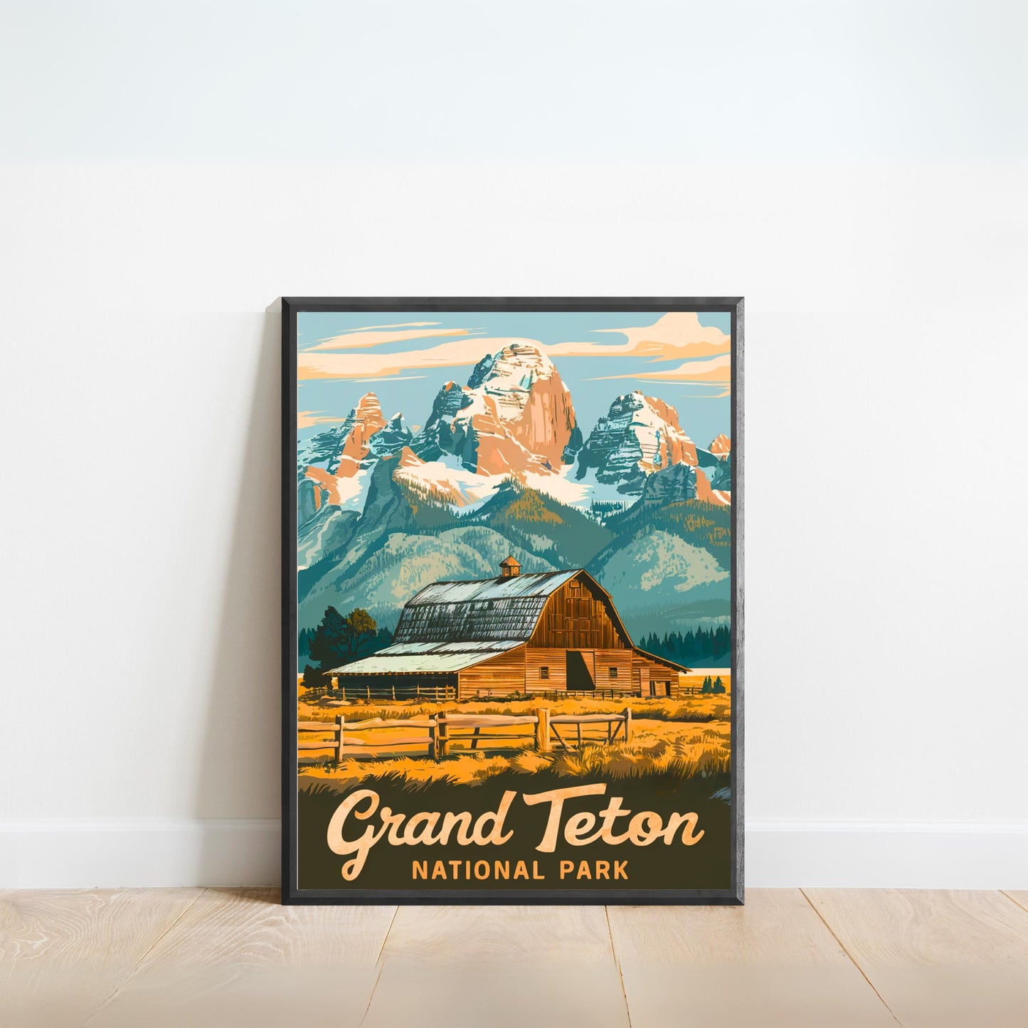 Grand Teton Vintage Travel Poster - Mountain Splendor