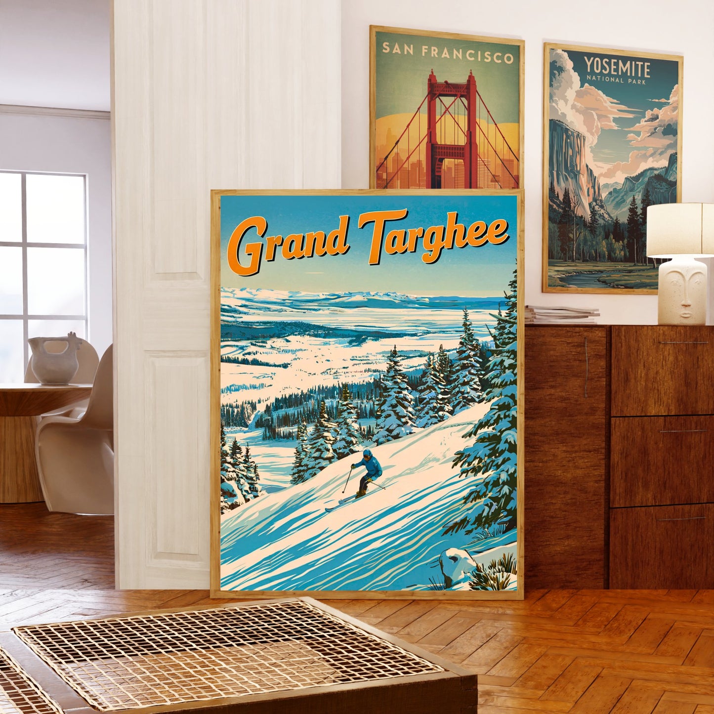 Grand Targhee Vintage Travel Poster - Mountain Ski Adventure