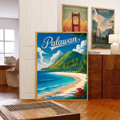 Palawan Vintage Travel Poster