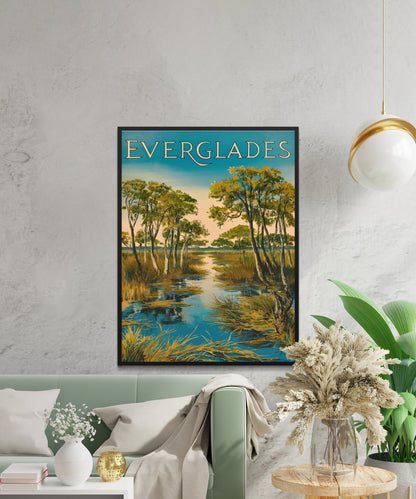 Everglades Vintage Travel Poster - Timeless Wetland Wonders