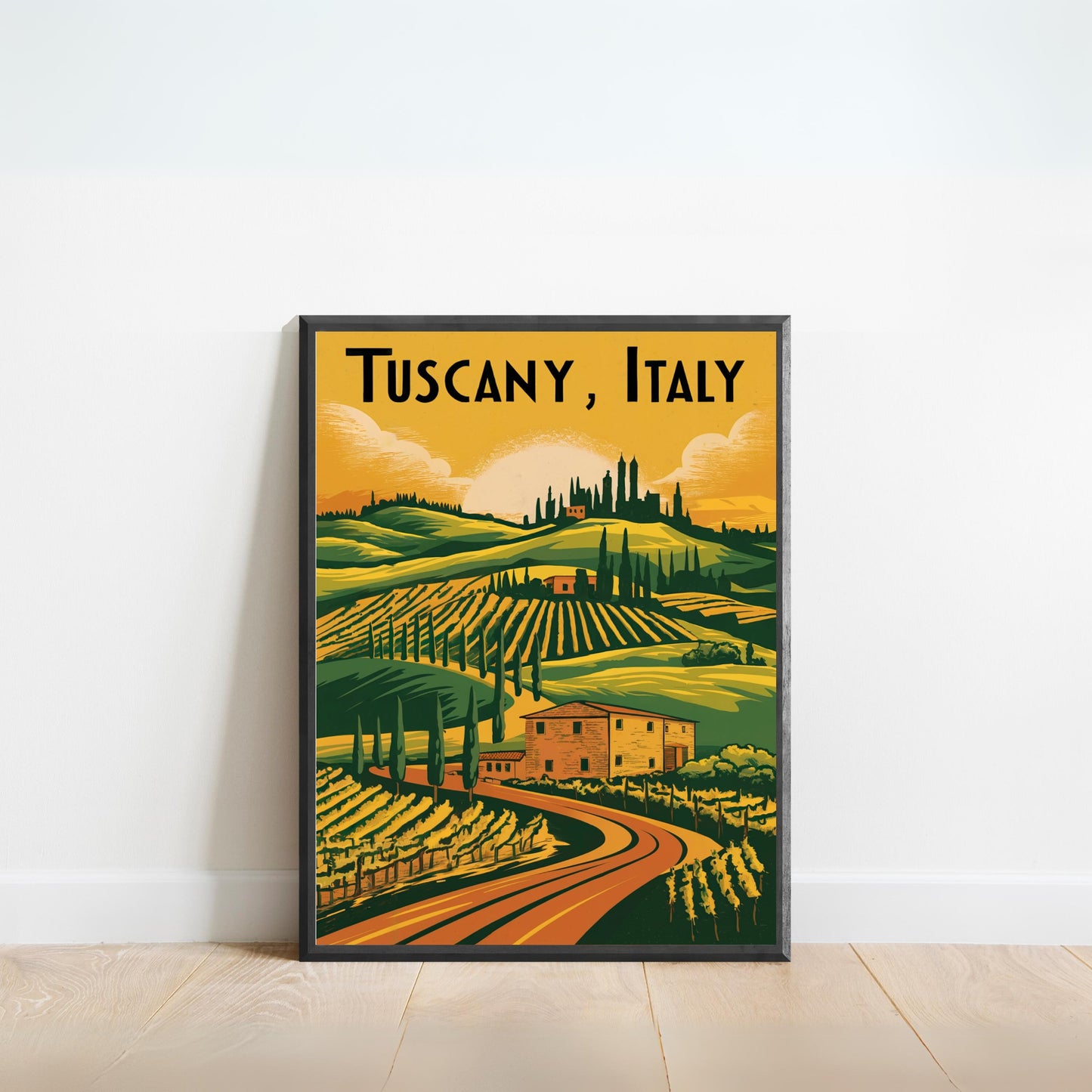 Tuscany Vintage Travel Poster