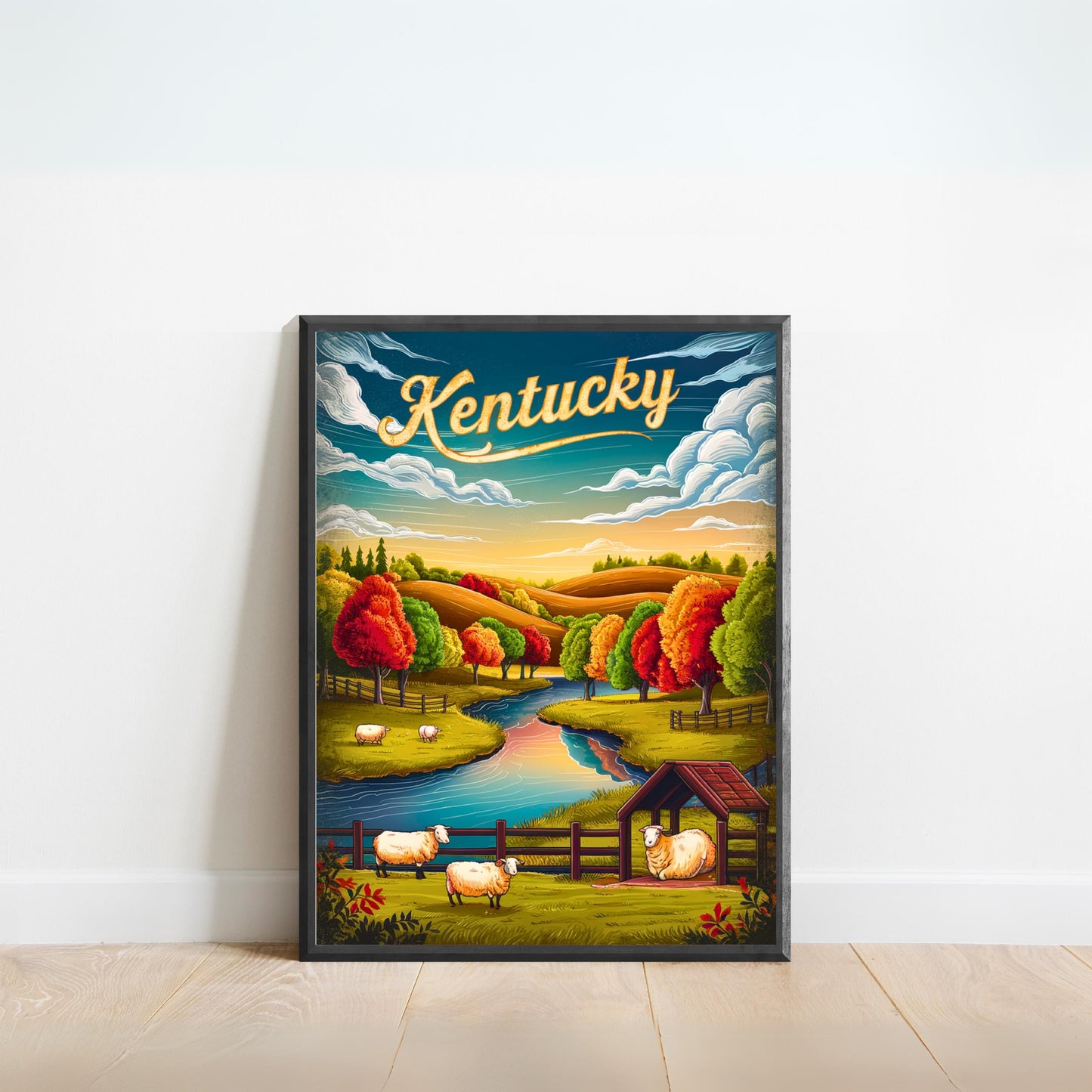 Kentucky Vintage Travel Poster - Scenic Landscapes