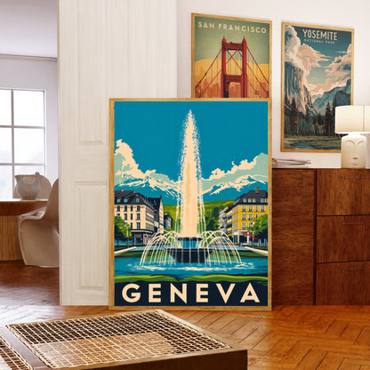 Geneva Vintage Travel Poster