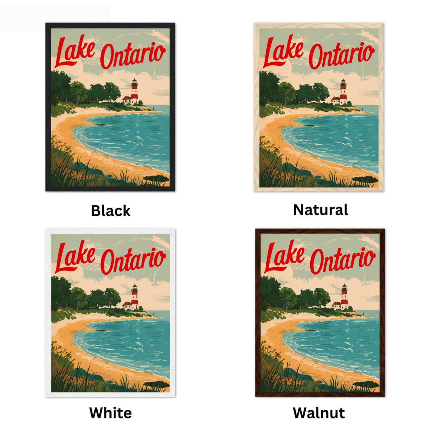 Lake Ontario Vintage Travel Poster - Canadian Waterscape