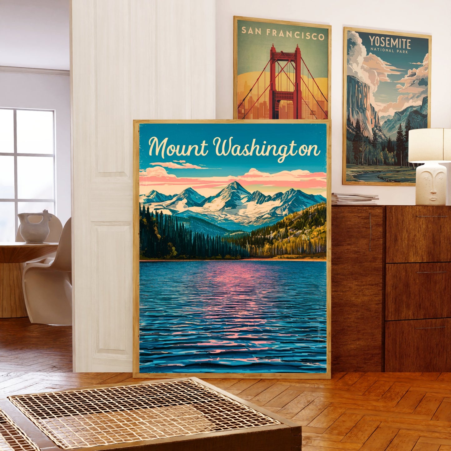 Mount Washington Vintage Travel Poster - Alpine Grandeur