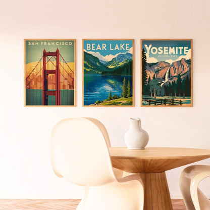 Bear Lake  Vintage Travel Poster - Timeless Alpine Splendor