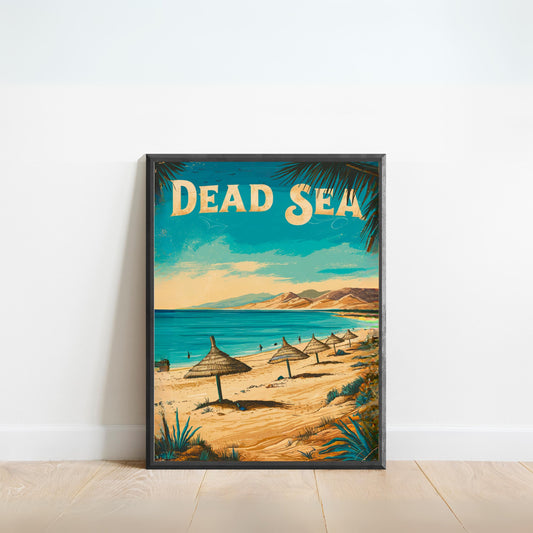 Dead Sea Vintage Travel Poster