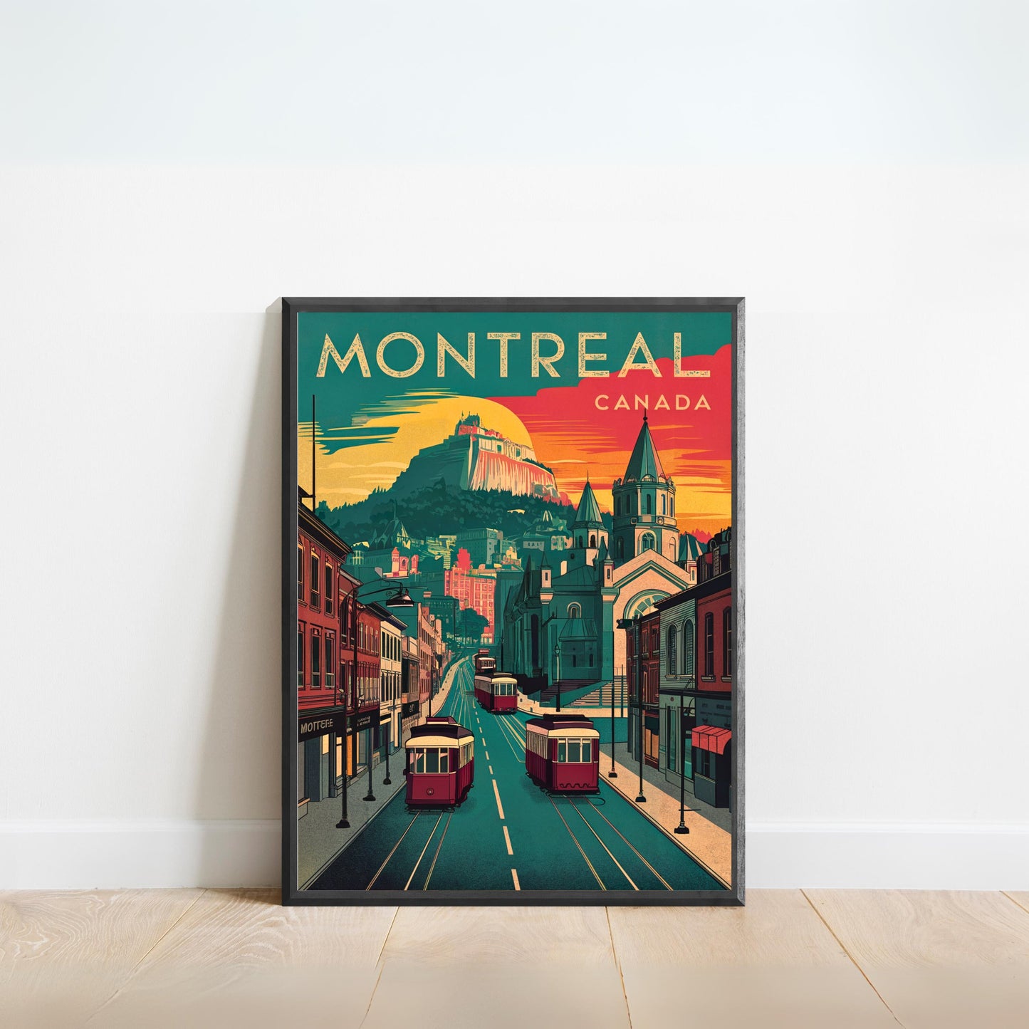 Montreal Vintage Travel Poster - Heart of Québec