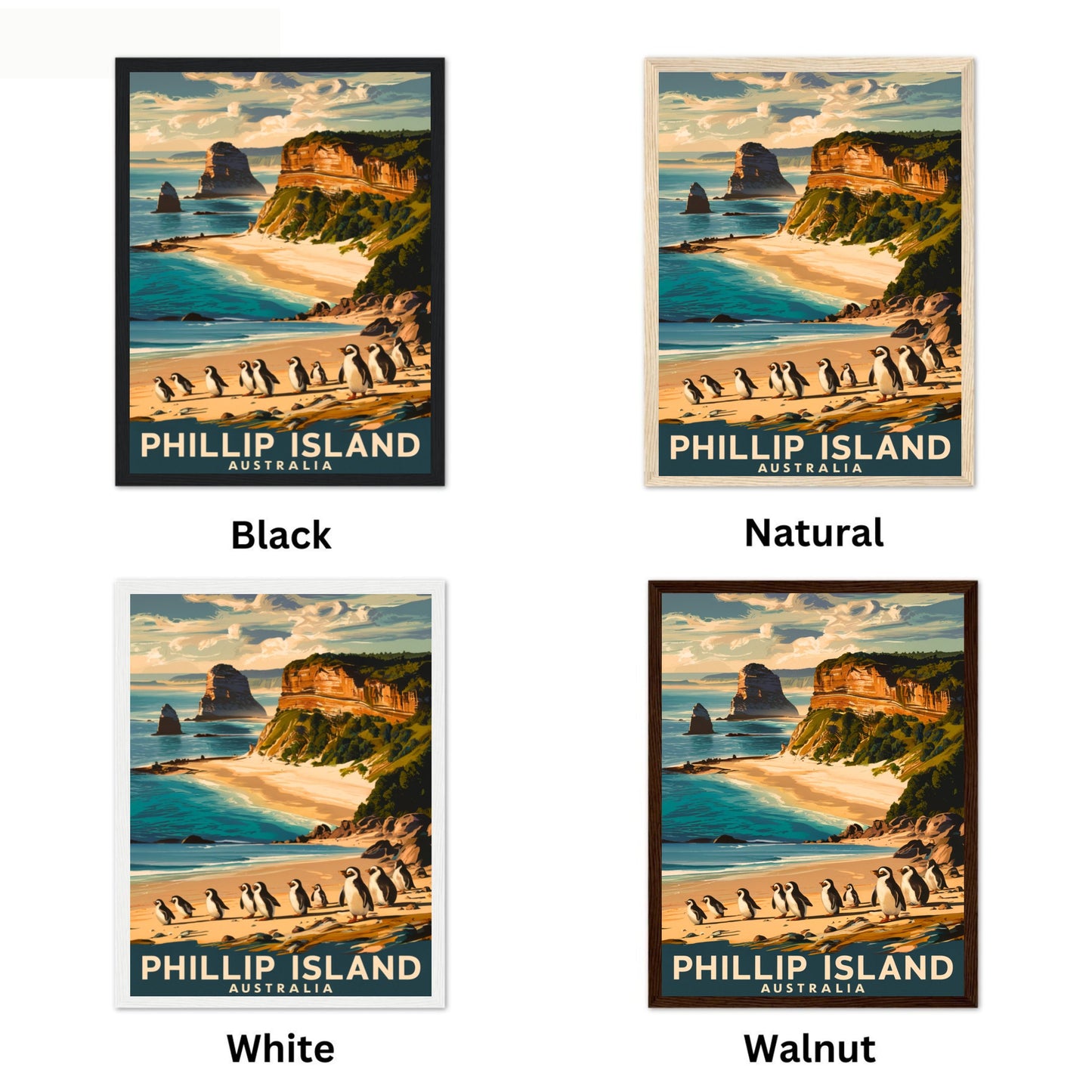 Phillip Island Vintage Travel Poster