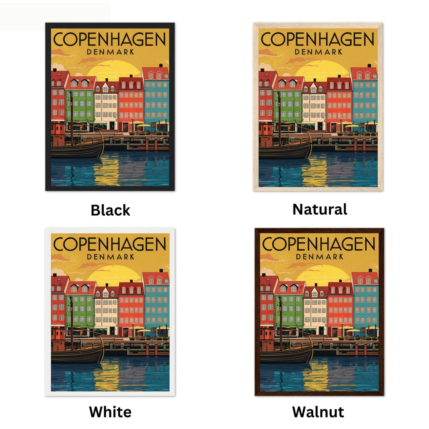 Copenhagen Vintage Travel Poster - Timeless Nordic Charm