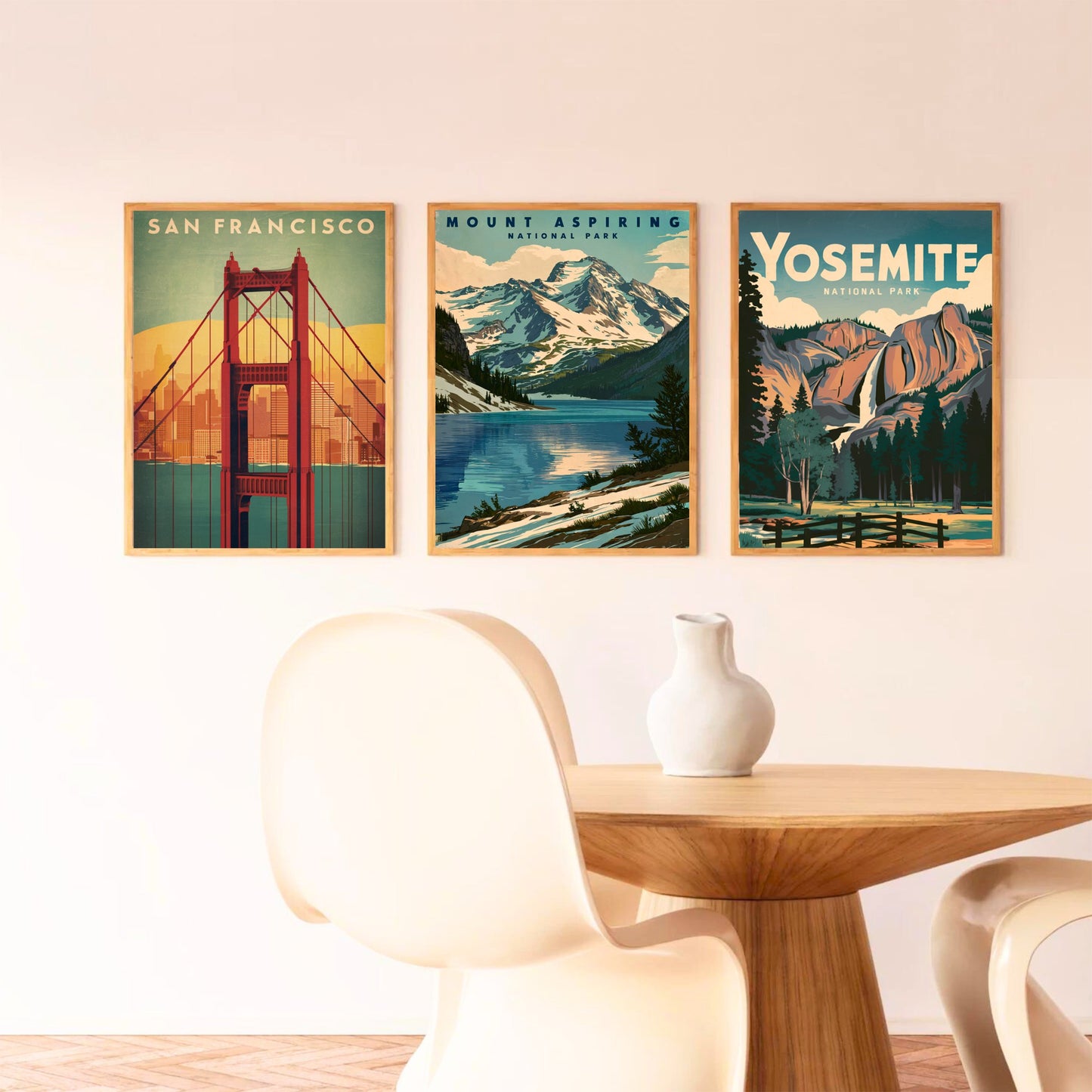 Mount Aspiring Vintage Travel Poster - Majestic Alpine Views