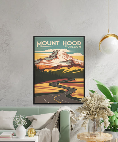 Mount Hood Vintage Travel Poster - Cascade Majesty