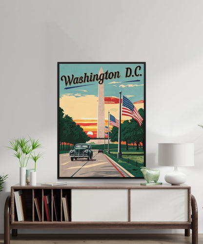 Washington D.C. Vintage Travel Poster