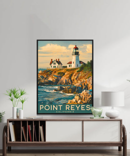 Point Reyes Vintage Travel Poster - Coastal Paradise