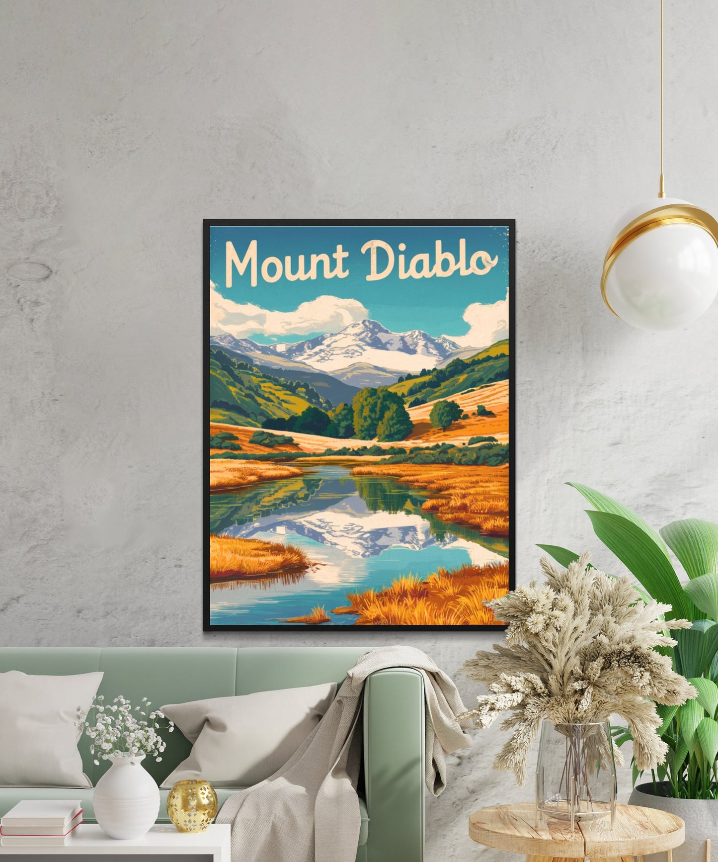 Mount Diablo Vintage Travel Poster - Rugged Beauty