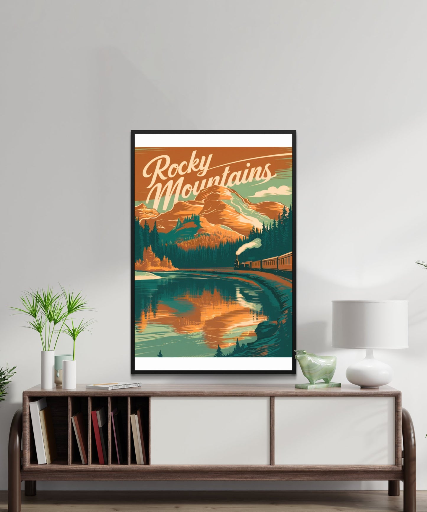 Rocky Mountains Vintage Travel Poster