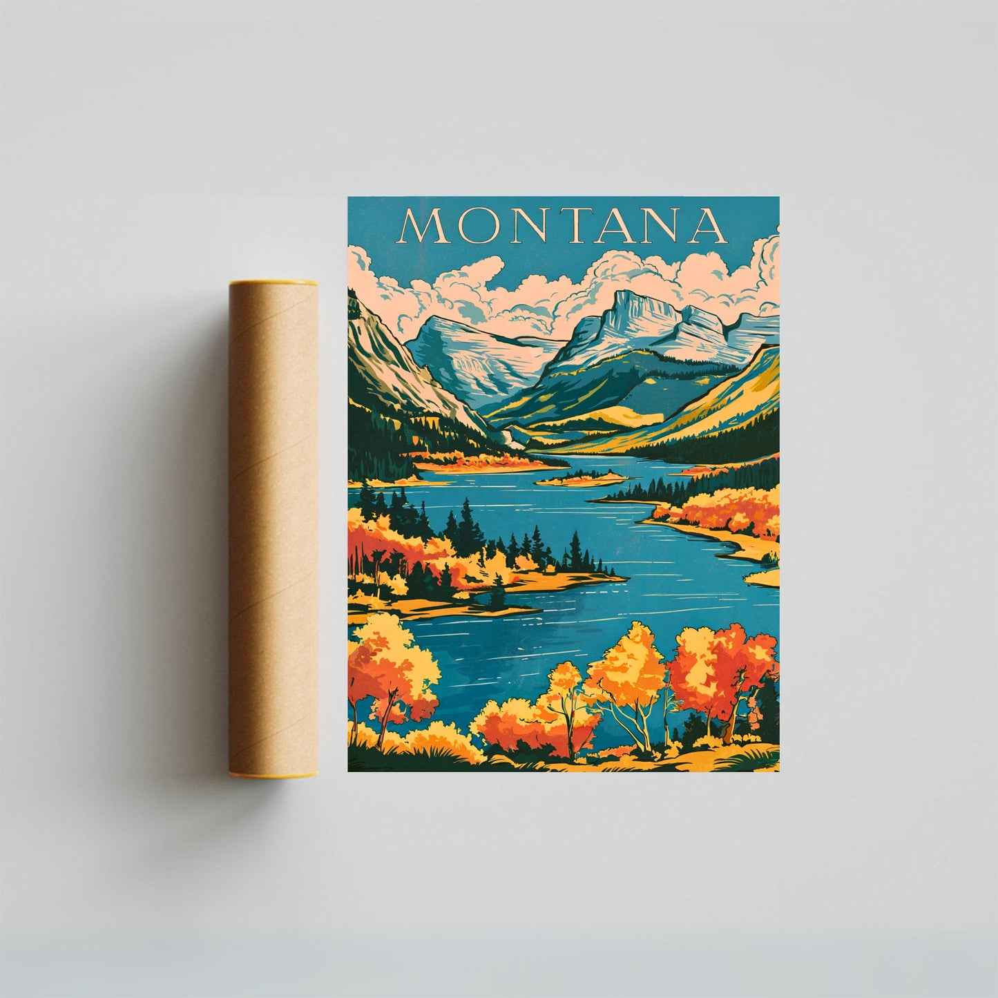 Montana Vintage Travel Poster