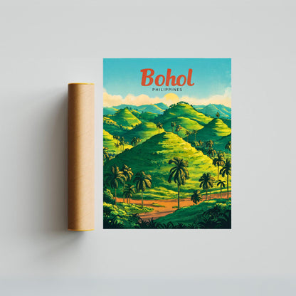 Bohol Vintage Travel Poster