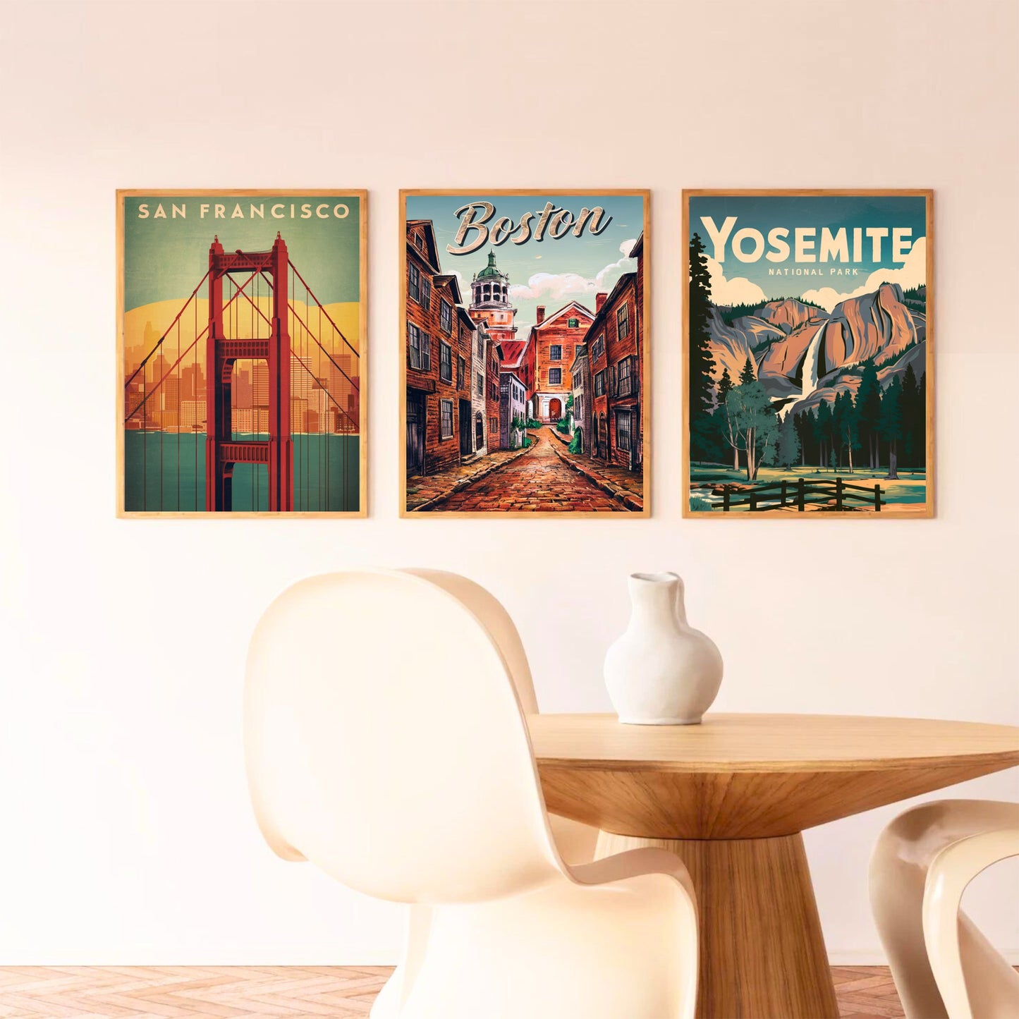 Boston Vintage Travel Poster - Timeless Cityscape