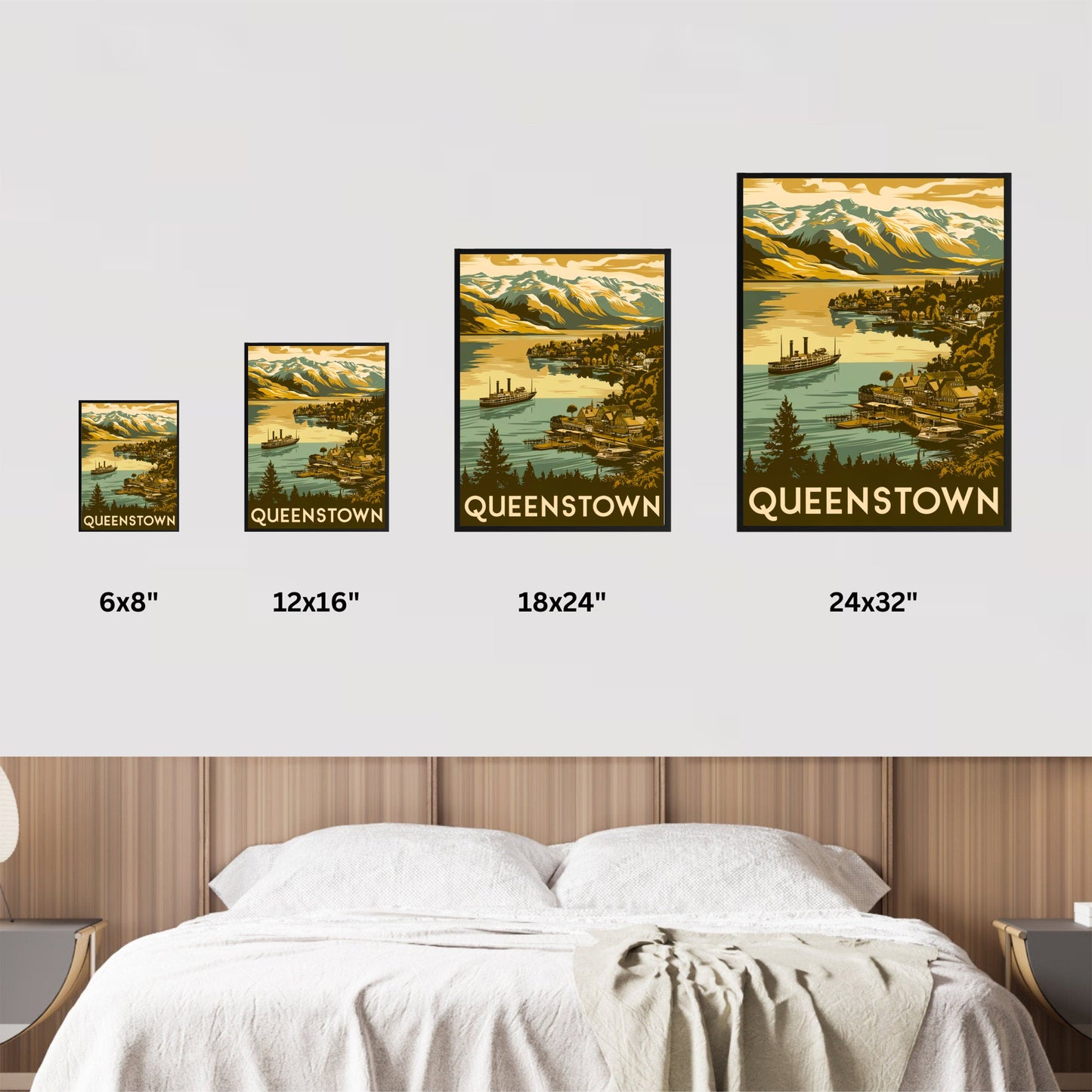 Queenstown Vintage Travel Poster - Alpine Resort