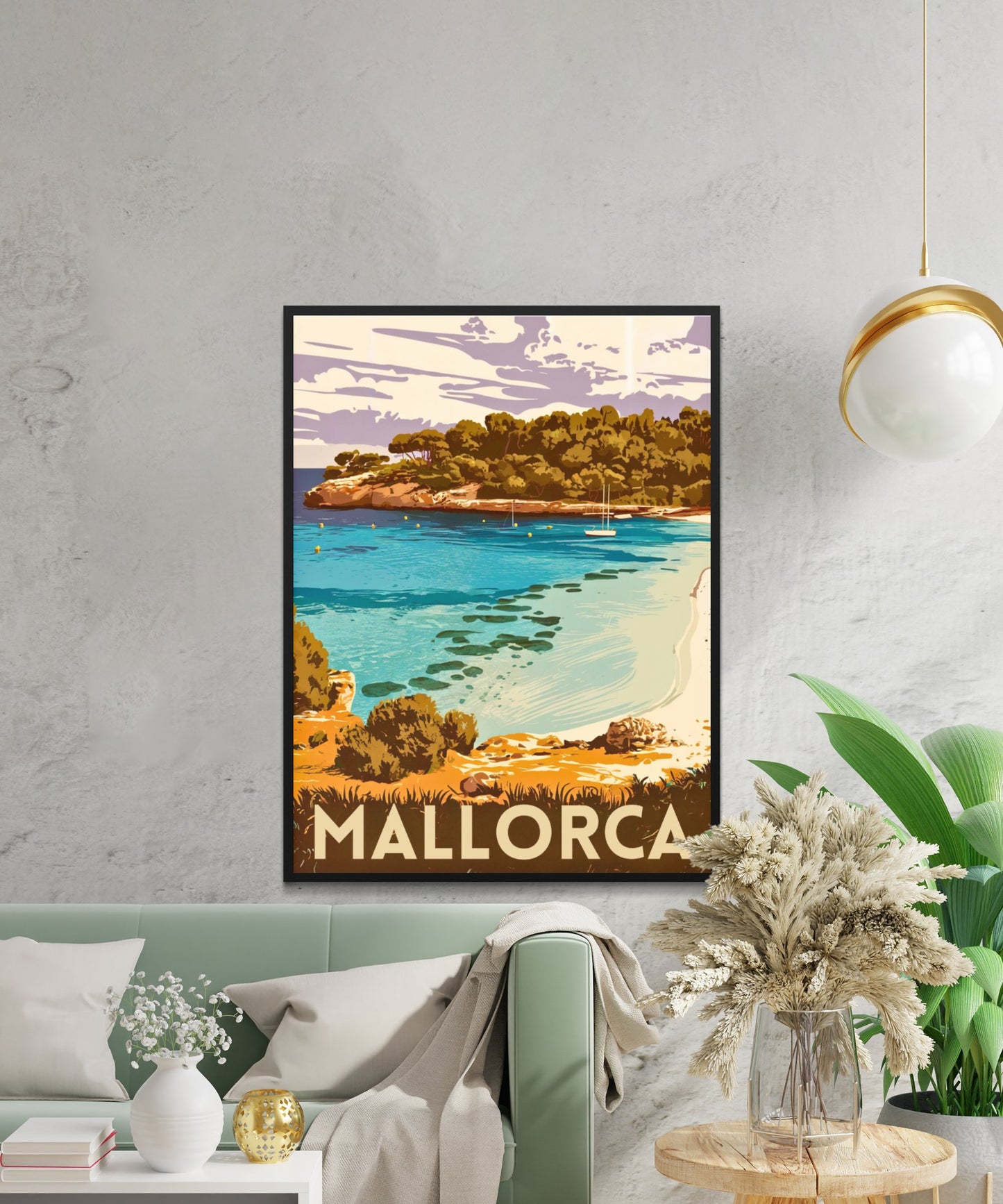 Mallorca Vintage Travel Poster