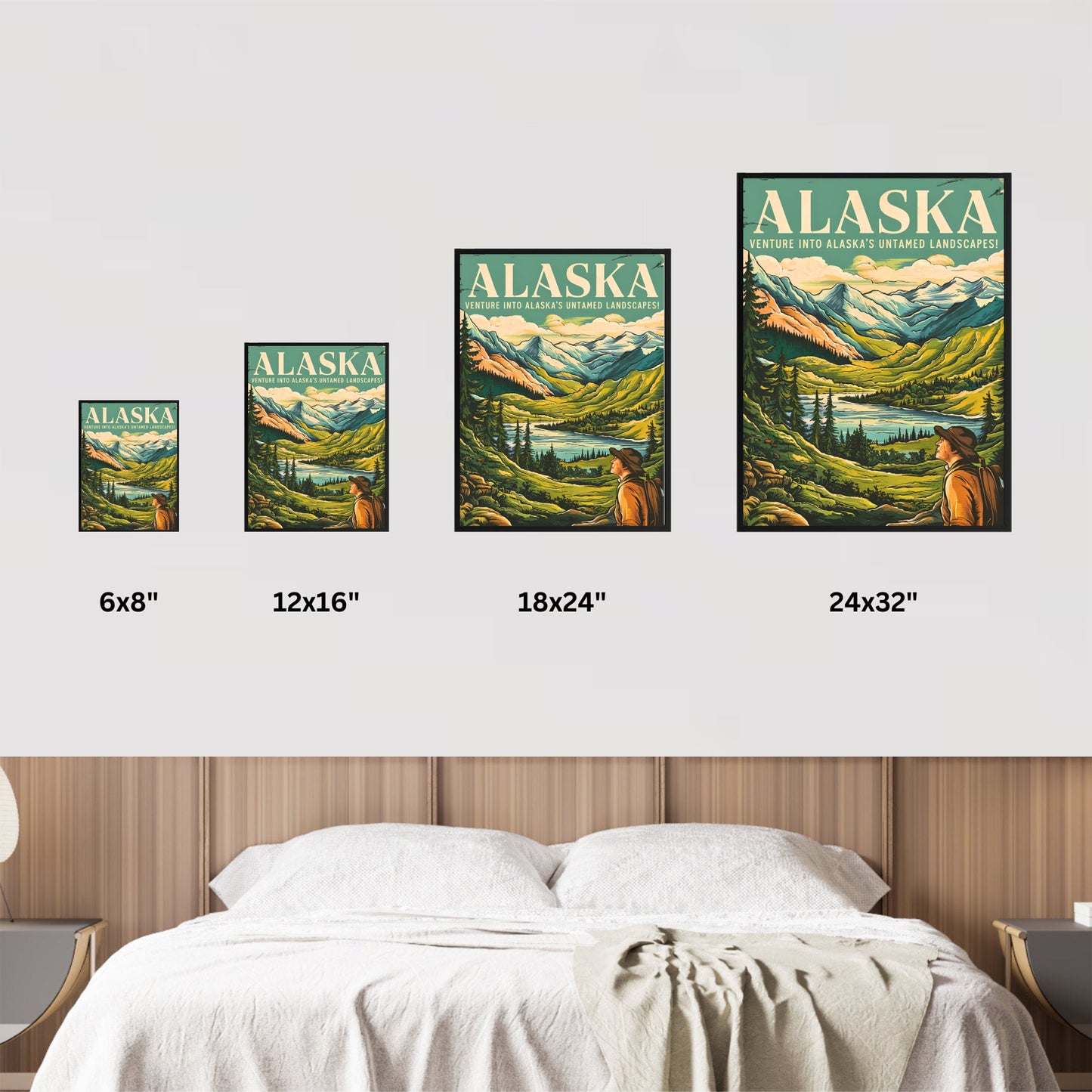 Alaska Vintage Travel Poster - Untamed Beauty