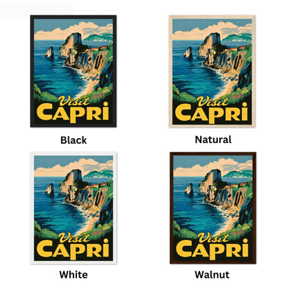 Capri Vintage Travel Poster - Island of Enchantment