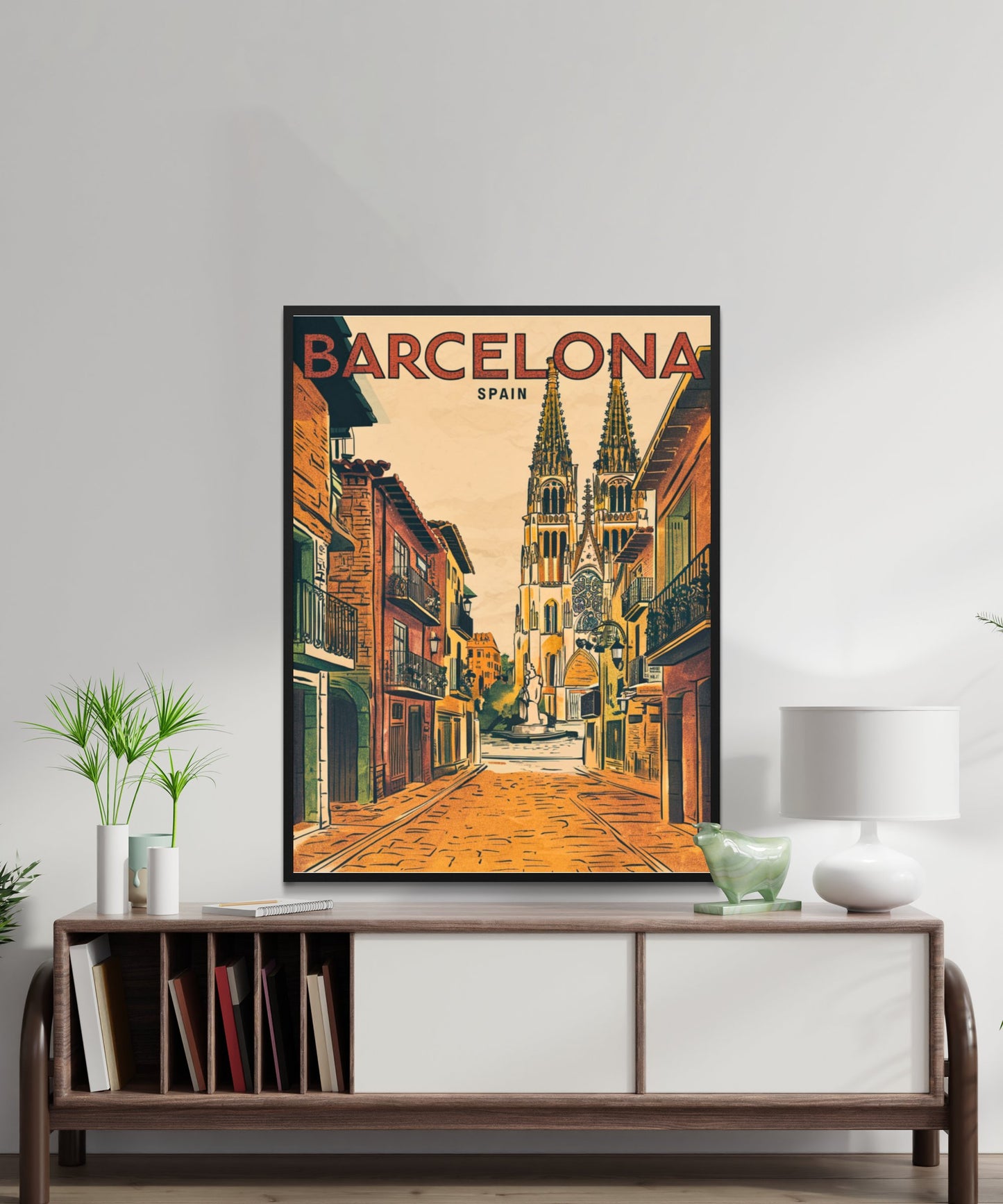 Barcelona Vintage Travel Poster  - City of Art and Culture