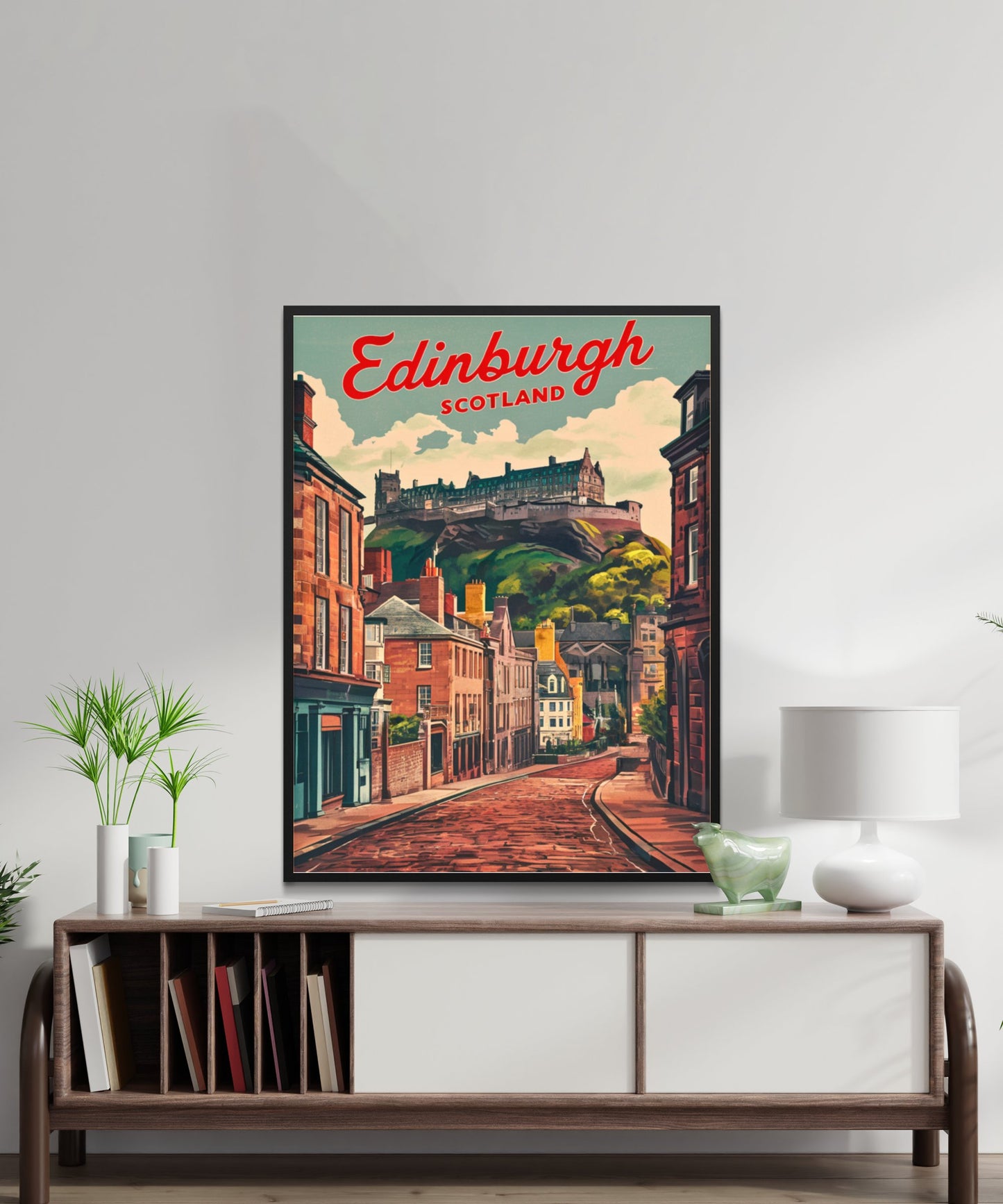 Edinburgh Vintage Travel Poster - Timeless Scottish Splendor