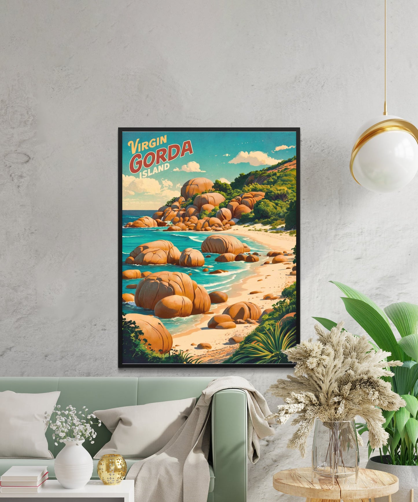 Virgin Gorda Vintage Travel Poster