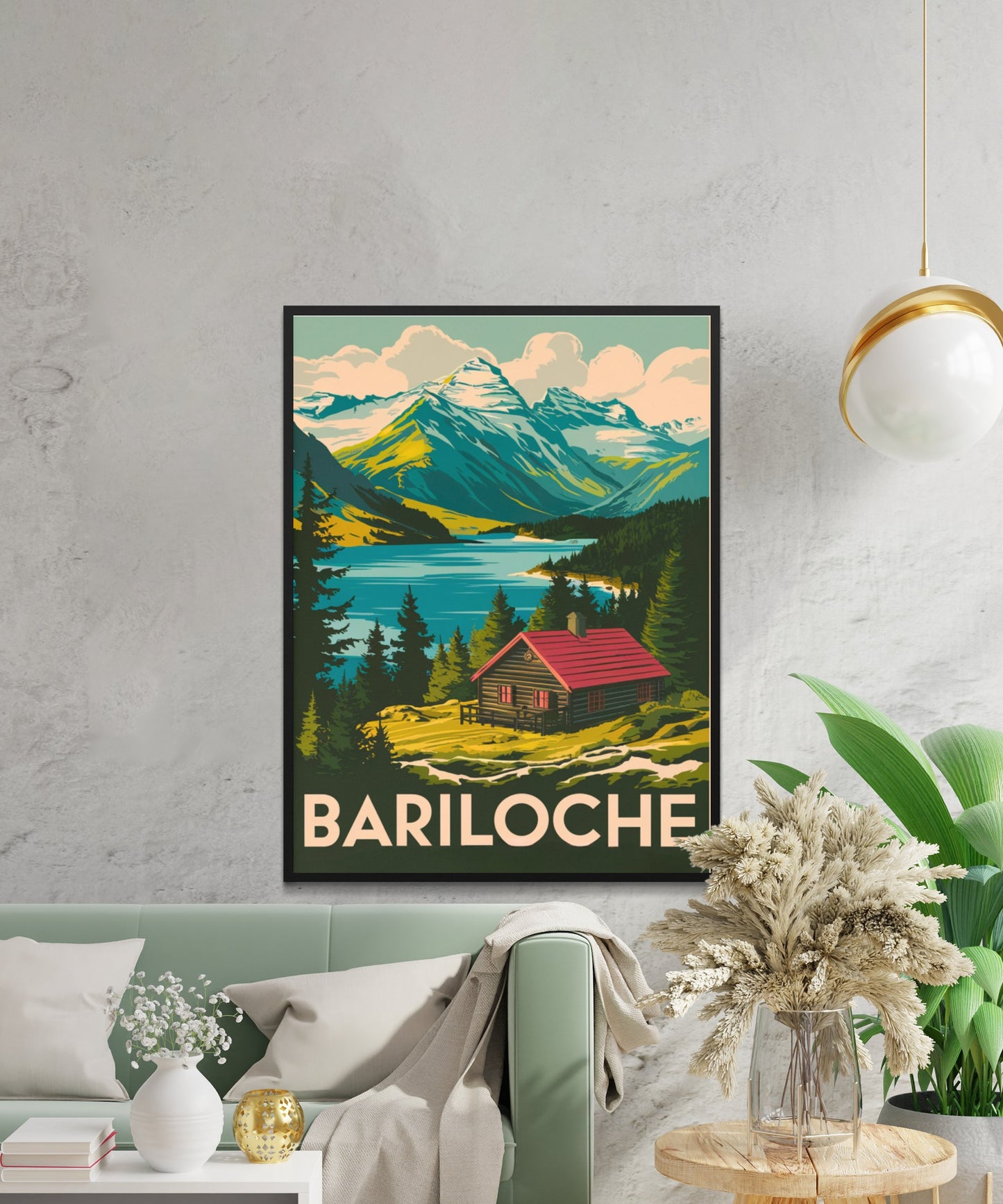 Bariloche Vintage Travel Poster